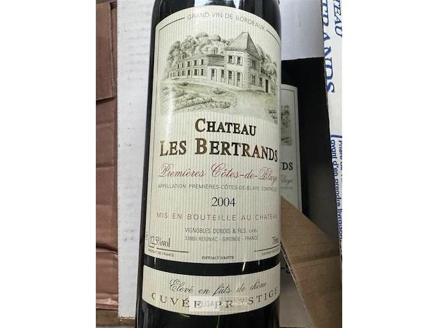 2x 1 doos chateau les bertrands premieres cotes de blaye 2004 - afbeelding 4 van  5