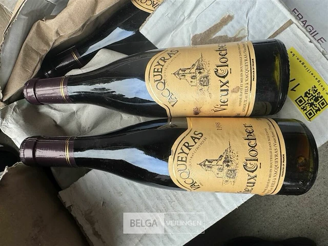 2x 1 doos vacqueyras vieux clocher 1998 - afbeelding 3 van  5