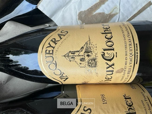 2x 1 doos vacqueyras vieux clocher 1998 - afbeelding 4 van  5