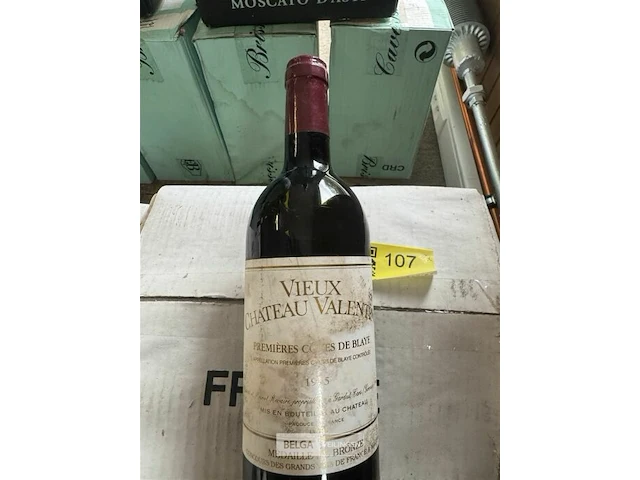 2x 1 doos vieux chauteau valentin premieres cotes de blaye 1995 - afbeelding 1 van  4