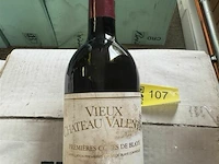 2x 1 doos vieux chauteau valentin premieres cotes de blaye 1995 - afbeelding 1 van  4