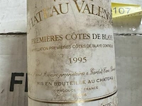 2x 1 doos vieux chauteau valentin premieres cotes de blaye 1995 - afbeelding 2 van  4