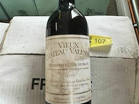 2x 1 doos vieux chauteau valentin premieres cotes de blaye 1995 - afbeelding 4 van  4