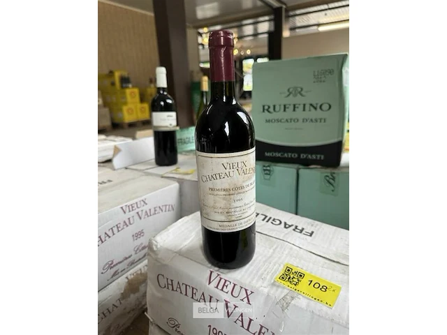 2x 1 doos vieux chauteau valentin premieres cotes de blaye 1995 - afbeelding 1 van  4