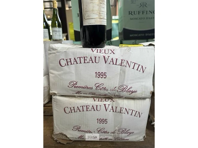 2x 1 doos vieux chauteau valentin premieres cotes de blaye 1995 - afbeelding 2 van  4