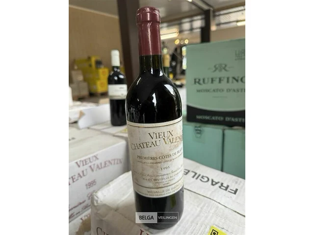 2x 1 doos vieux chauteau valentin premieres cotes de blaye 1995 - afbeelding 3 van  4