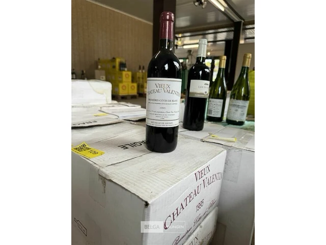 2x 1 doos vieux chauteau valentin premieres cotes de blaye 1995 - afbeelding 1 van  5