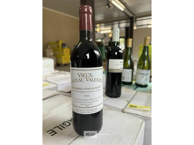 2x 1 doos vieux chauteau valentin premieres cotes de blaye 1995 - afbeelding 2 van  5