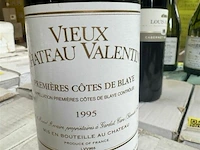 2x 1 doos vieux chauteau valentin premieres cotes de blaye 1995 - afbeelding 3 van  5