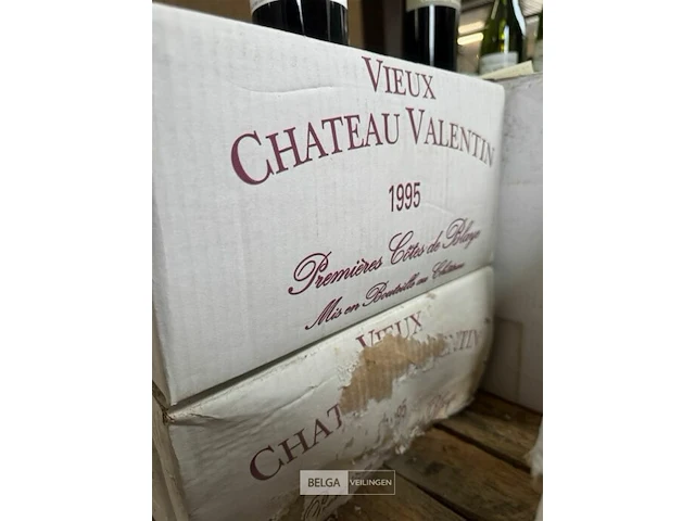 2x 1 doos vieux chauteau valentin premieres cotes de blaye 1995 - afbeelding 4 van  5