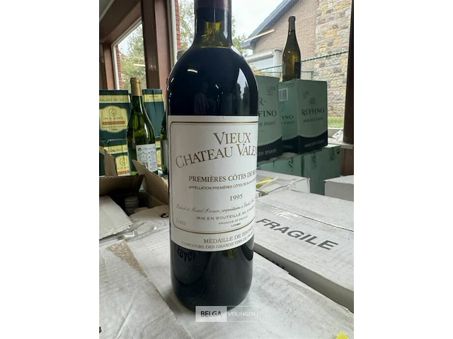 2x 1 doos vieux chauteau valentin premieres cotes de blaye 1995 - afbeelding 3 van  4