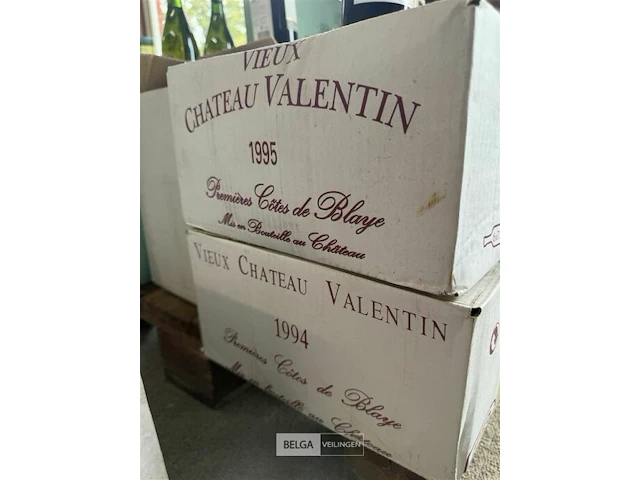 2x 1 doos vieux chauteau valentin premieres cotes de blaye 1995 - afbeelding 4 van  4