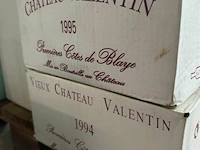 2x 1 doos vieux chauteau valentin premieres cotes de blaye 1995 - afbeelding 4 van  4