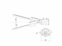 2x 100w 3000k led straatverlichting met lens waterdicht kantelbaar - afbeelding 11 van  11