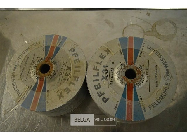 2x 10st schuurschijven feldmühle, type "pfeilflex x31" 178x6x22,2 - afbeelding 2 van  3