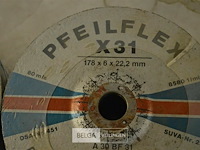 2x 10st schuurschijven feldmühle, type "pfeilflex x31" 178x6x22,2 - afbeelding 3 van  3