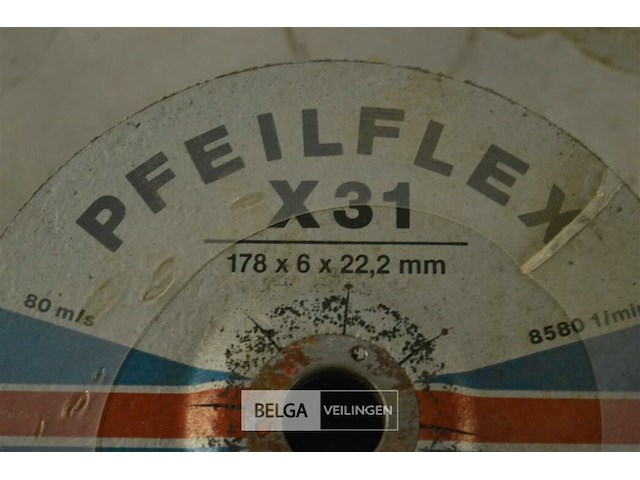 2x 10st schuurschijven feldmühle, type "pfeilflex x31" 178x6x22,2 - afbeelding 2 van  3