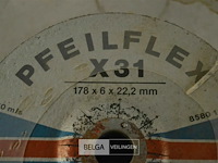 2x 10st schuurschijven feldmühle, type "pfeilflex x31" 178x6x22,2 - afbeelding 2 van  3