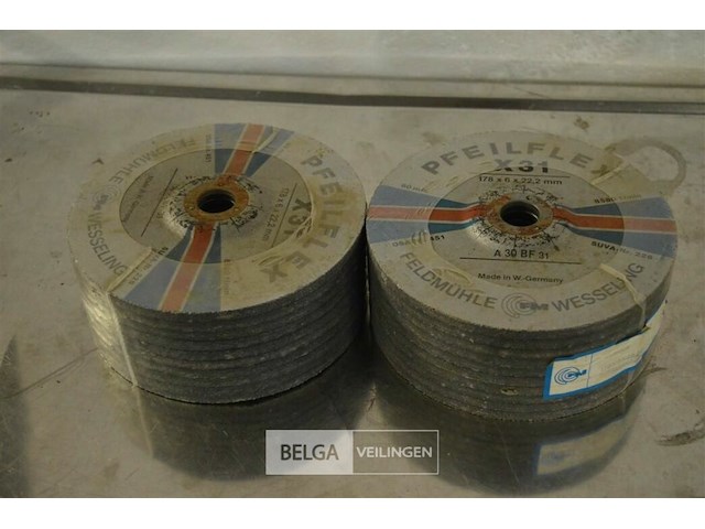 2x 10st schuurschijven feldmühle, type "pfeilflex x31" 178x6x22,2 - afbeelding 1 van  4