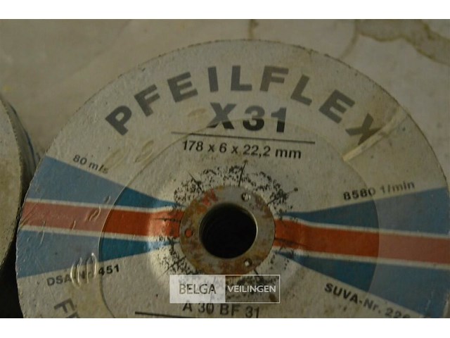 2x 10st schuurschijven feldmühle, type "pfeilflex x31" 178x6x22,2 - afbeelding 2 van  4