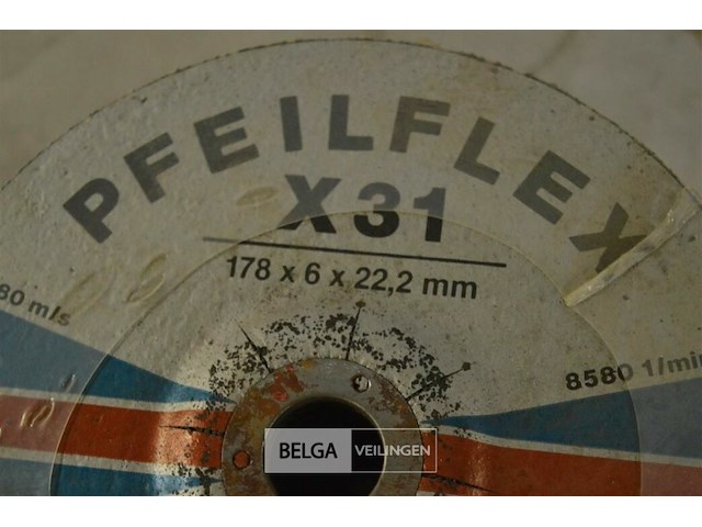 2x 10st schuurschijven feldmühle, type "pfeilflex x31" 178x6x22,2 - afbeelding 4 van  4
