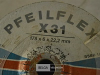 2x 10st schuurschijven feldmühle, type "pfeilflex x31" 178x6x22,2 - afbeelding 4 van  4