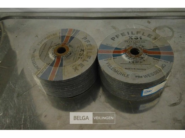 2x 10st schuurschijven feldmühle, type "pfeilflex x31" 178x6x22,2 - afbeelding 1 van  4