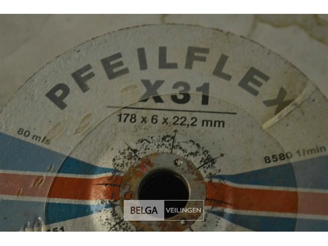 2x 10st schuurschijven feldmühle, type "pfeilflex x31" 178x6x22,2 - afbeelding 3 van  4