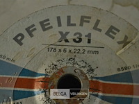 2x 10st schuurschijven feldmühle, type "pfeilflex x31" 178x6x22,2 - afbeelding 3 van  4