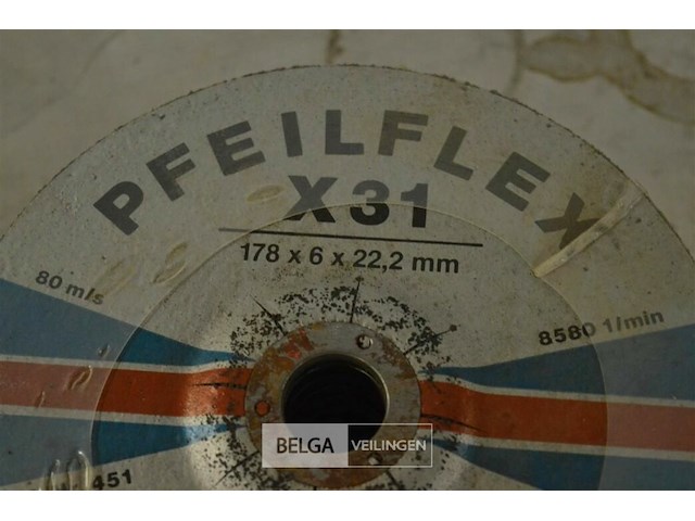 2x 10st schuurschijven feldmühle, type "pfeilflex x31" 178x6x22,2 - afbeelding 2 van  3