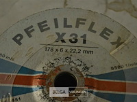 2x 10st schuurschijven feldmühle, type "pfeilflex x31" 178x6x22,2 - afbeelding 2 van  3