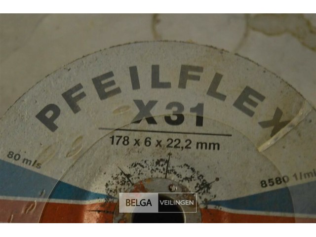 2x 10st schuurschijven feldmühle, type "pfeilflex x31" 178x6x22,2 - afbeelding 3 van  3