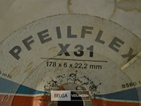 2x 10st schuurschijven feldmühle, type "pfeilflex x31" 178x6x22,2 - afbeelding 3 van  3