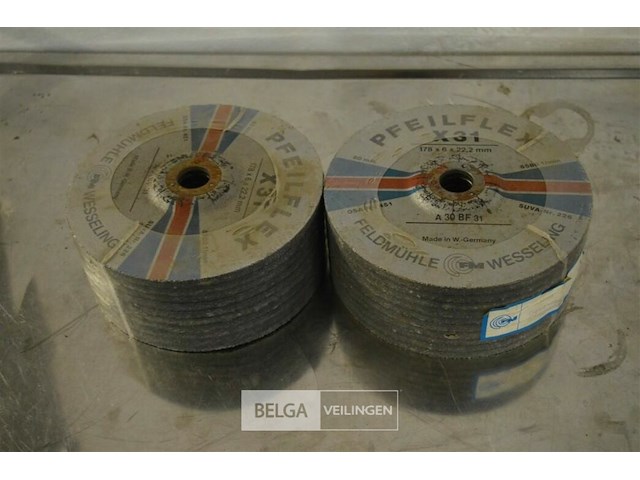 2x 10st schuurschijven feldmühle, type "pfeilflex x31" 178x6x22,2 - afbeelding 1 van  3