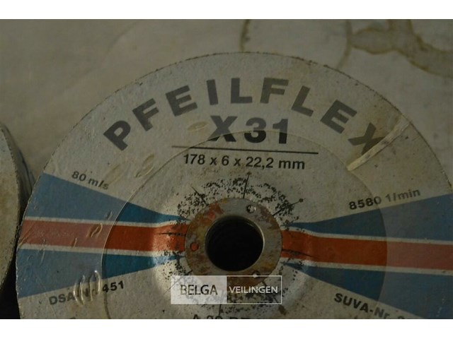 2x 10st schuurschijven feldmühle, type "pfeilflex x31" 178x6x22,2 - afbeelding 2 van  3