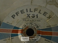 2x 10st schuurschijven feldmühle, type "pfeilflex x31" 178x6x22,2 - afbeelding 2 van  3