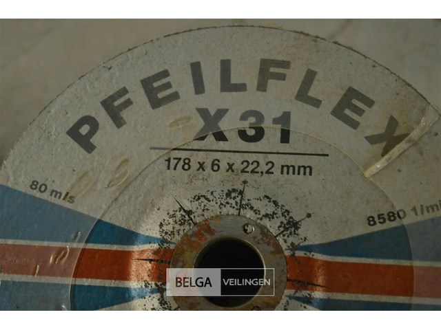 2x 10st schuurschijven feldmühle, type "pfeilflex x31" 178x6x22,2 - afbeelding 3 van  3