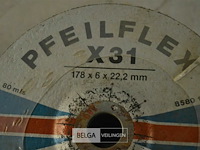 2x 10st schuurschijven feldmühle, type "pfeilflex x31" 178x6x22,2 - afbeelding 3 van  3