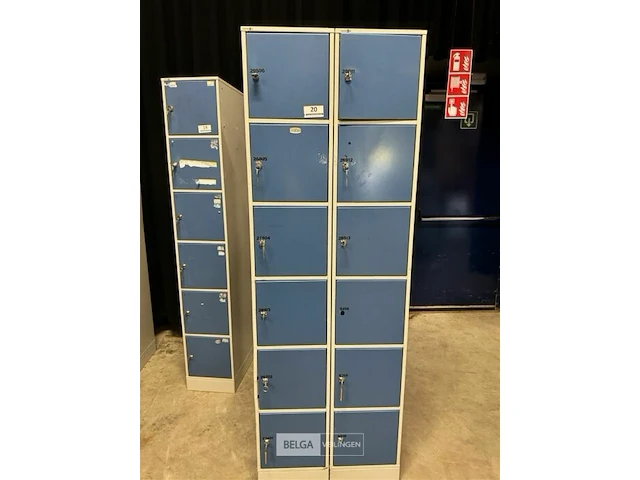 2x 6-vaks lockerkast met sleutels - afbeelding 1 van  7