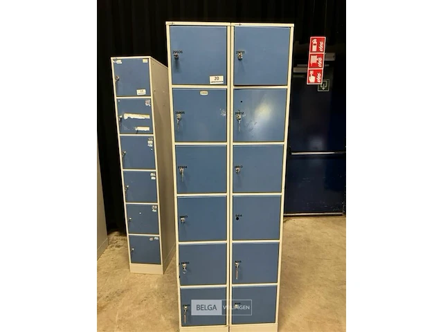 2x 6-vaks lockerkast met sleutels - afbeelding 2 van  7