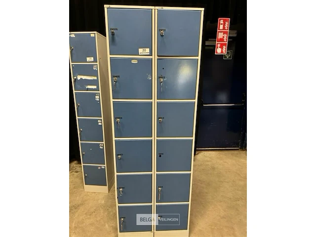 2x 6-vaks lockerkast met sleutels - afbeelding 4 van  7
