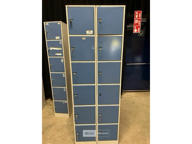 2x 6-vaks lockerkast met sleutels - afbeelding 5 van  7