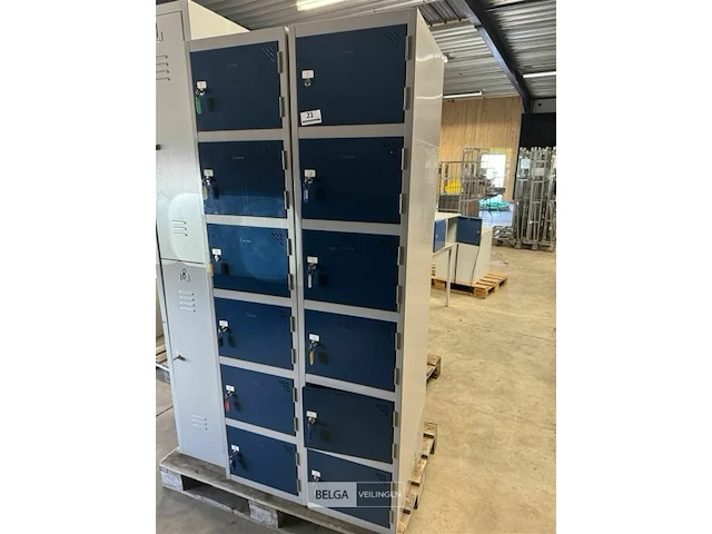 2x 6-vaks lockerkast met sleutels - afbeelding 3 van  5