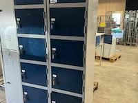 2x 6-vaks lockerkast met sleutels - afbeelding 3 van  5