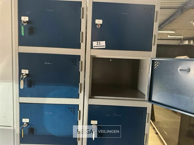 2x 6-vaks lockerkast met sleutels - afbeelding 4 van  5