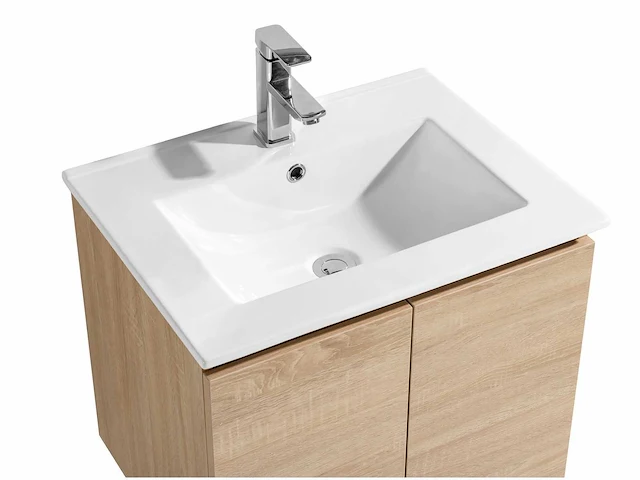 2x 60cm badkamermeubelset bern wit eik - afbeelding 2 van  7