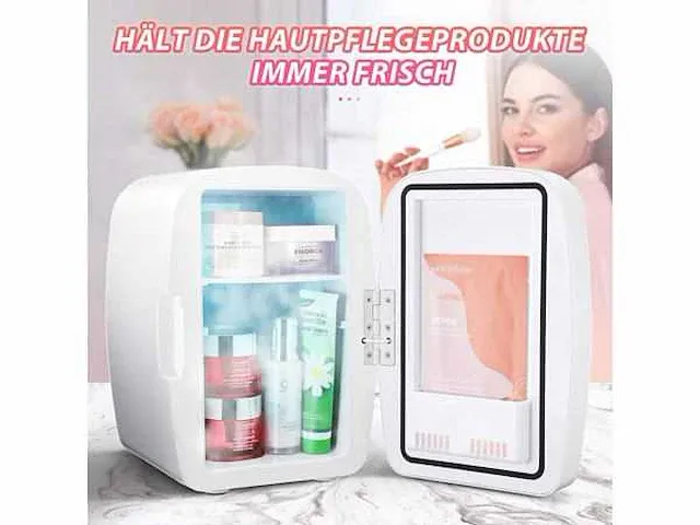 2x 6l draagbare minikoelkast met spiegel - afbeelding 3 van  6