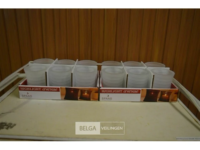 2x 6st spaas theelichthouders - afbeelding 1 van  3