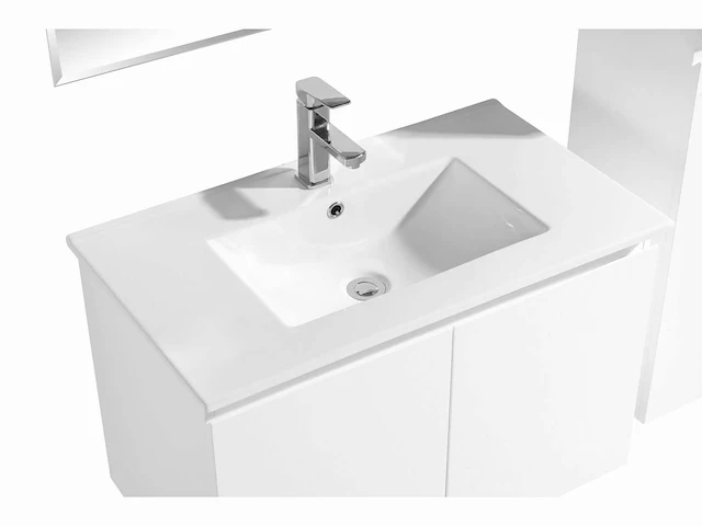 2x 80cm badkamermeubelset bern - kleur: mat wit - afbeelding 2 van  6