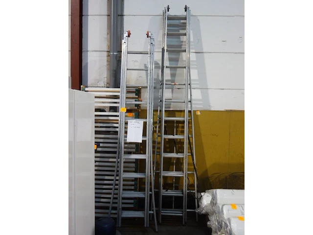 2x alu 3delige ladder - afbeelding 2 van  2